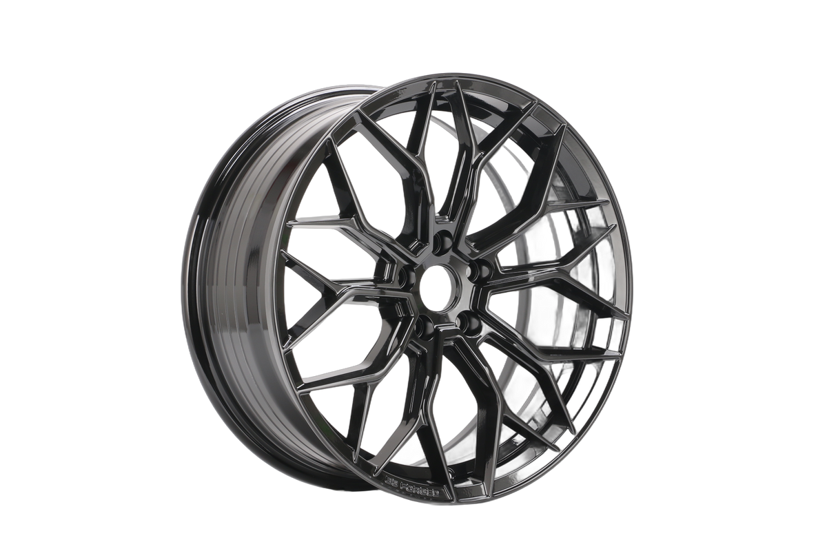 E1201 Gloss Black 19x8.5 ET35 / 19x9.5 ET35 5x114.3 — Staggered Set of 4