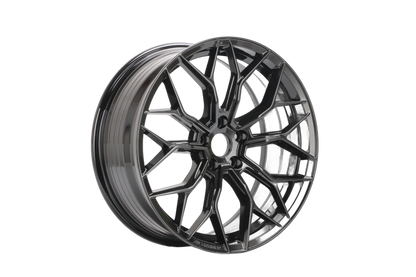 E1201 Gloss Black 19x8.5 ET35 / 19x9.5 ET35 5x114.3 — Staggered Set of 4