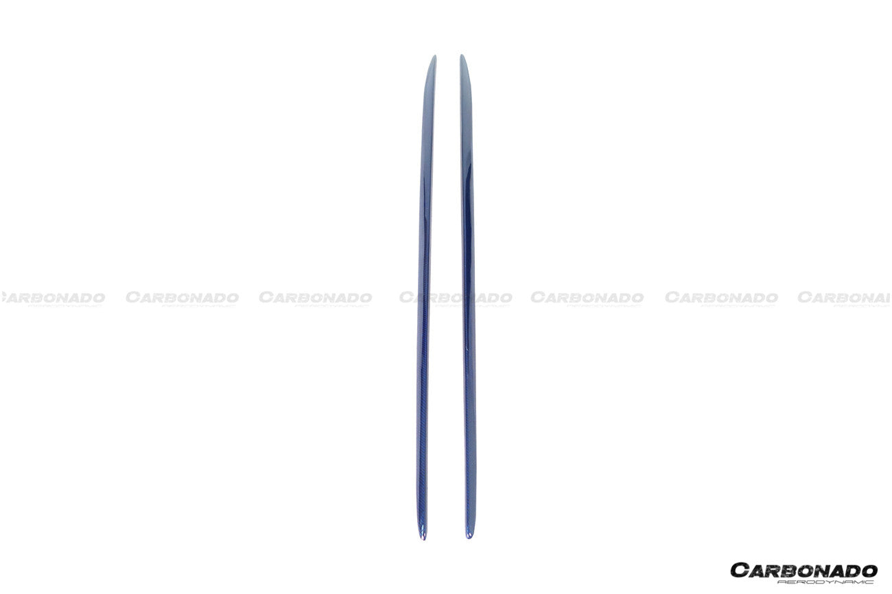 2015-2021 Mercedes Benz W205 C63 S AMG Coupe Carbon Fiber Side Skirts Extension Add On Lip