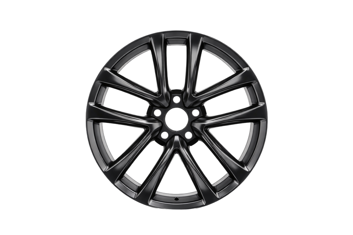 E457 Satin Black 19x9.5 ET40 / 19x10.5 ET45 5x120 — Staggered Set of 4