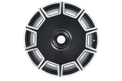 E485 Black Machined Face 20x9 ET25 / 20x10 ET35 5x112 — Staggered Set of 4