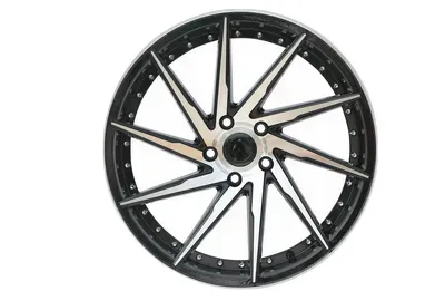 E511 Black Machined Face 19x8.5 ET35 / 19x9.5 ET35 5x112 — Staggered Set of 4