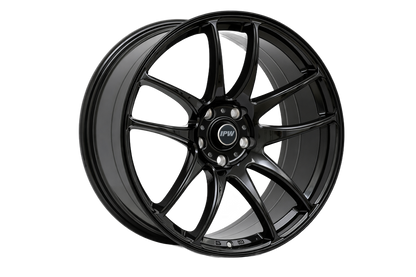 E520 Gloss Black 19x8.5 ET35 / 19x9.5 ET35 5x114.3 — Staggered Set of 4