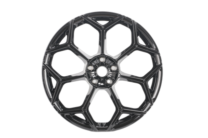 E673 Gloss Black 23x10 ET20 / 23x11.5 ET14 5x130 — Staggered Set of 4