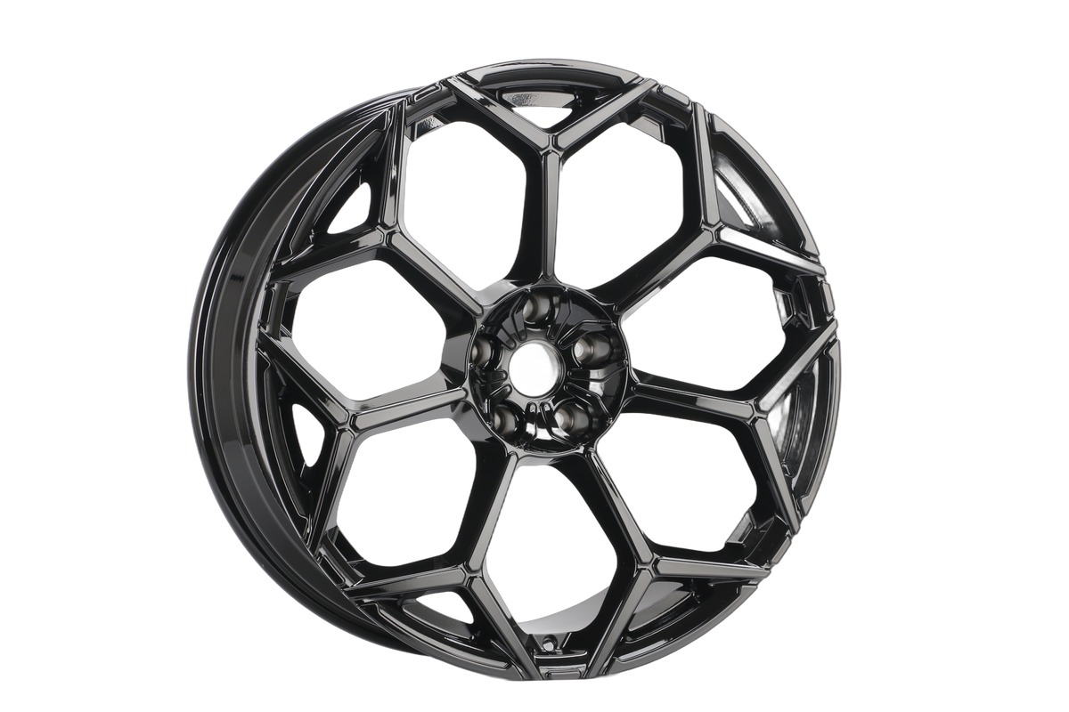 E673 Gloss Black 23x10 ET20 / 23x11.5 ET14 5x130 — Staggered Set of 4