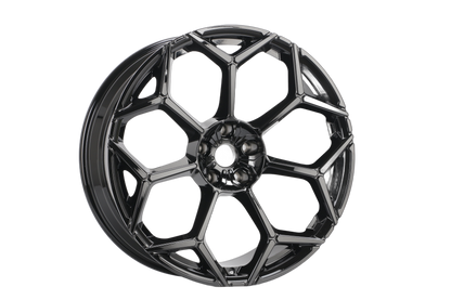E673 Gloss Black 23x10 ET20 / 23x11.5 ET14 5x130 — Staggered Set of 4