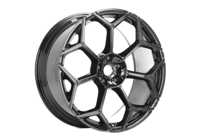 E673 Gloss Black 23x10 ET20 / 23x11.5 ET14 5x130 — Staggered Set of 4