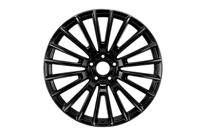 E8001 Gloss Black 22x10 ET42 / 22x11.5 ET45 5x112 — Staggered Set of 4