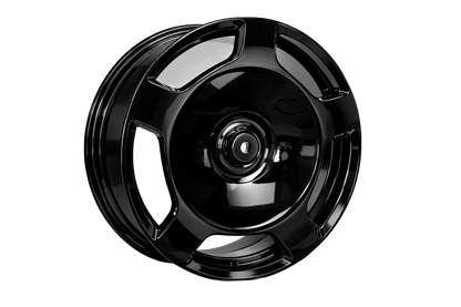 E832 Gloss Black 22x9 ET25 / 22x10.5 ET35 5x112 — Staggered Set of 4
