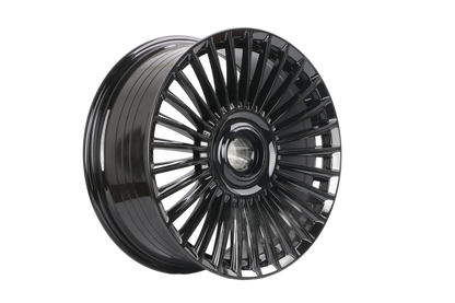 E843 Gloss Black 20x8.5 ET25 / 20x10 ET35 5x112 — Staggered Set of 4