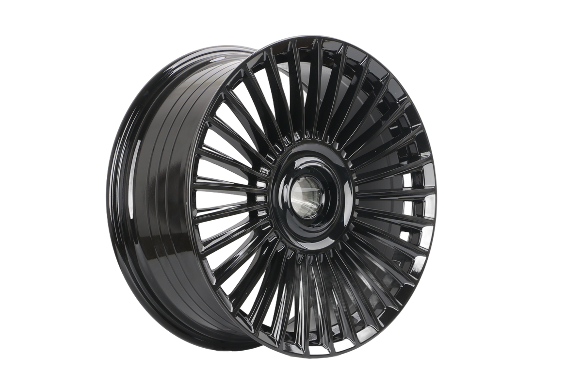 E843 Gloss Black 20x8.5 ET25 / 20x10 ET35 5x114.3 — Staggered Set of 4