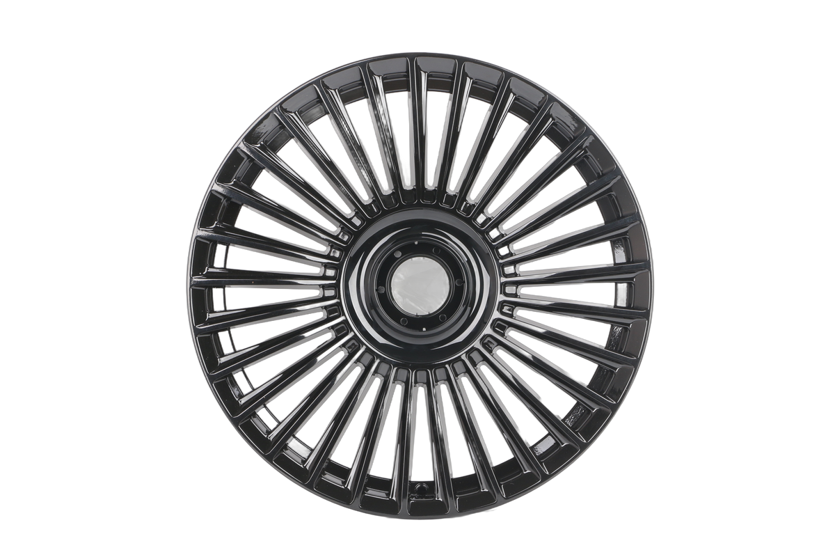 E843 Gloss Black 20x8.5 ET25 / 20x10 ET35 5x112 — Staggered Set of 4
