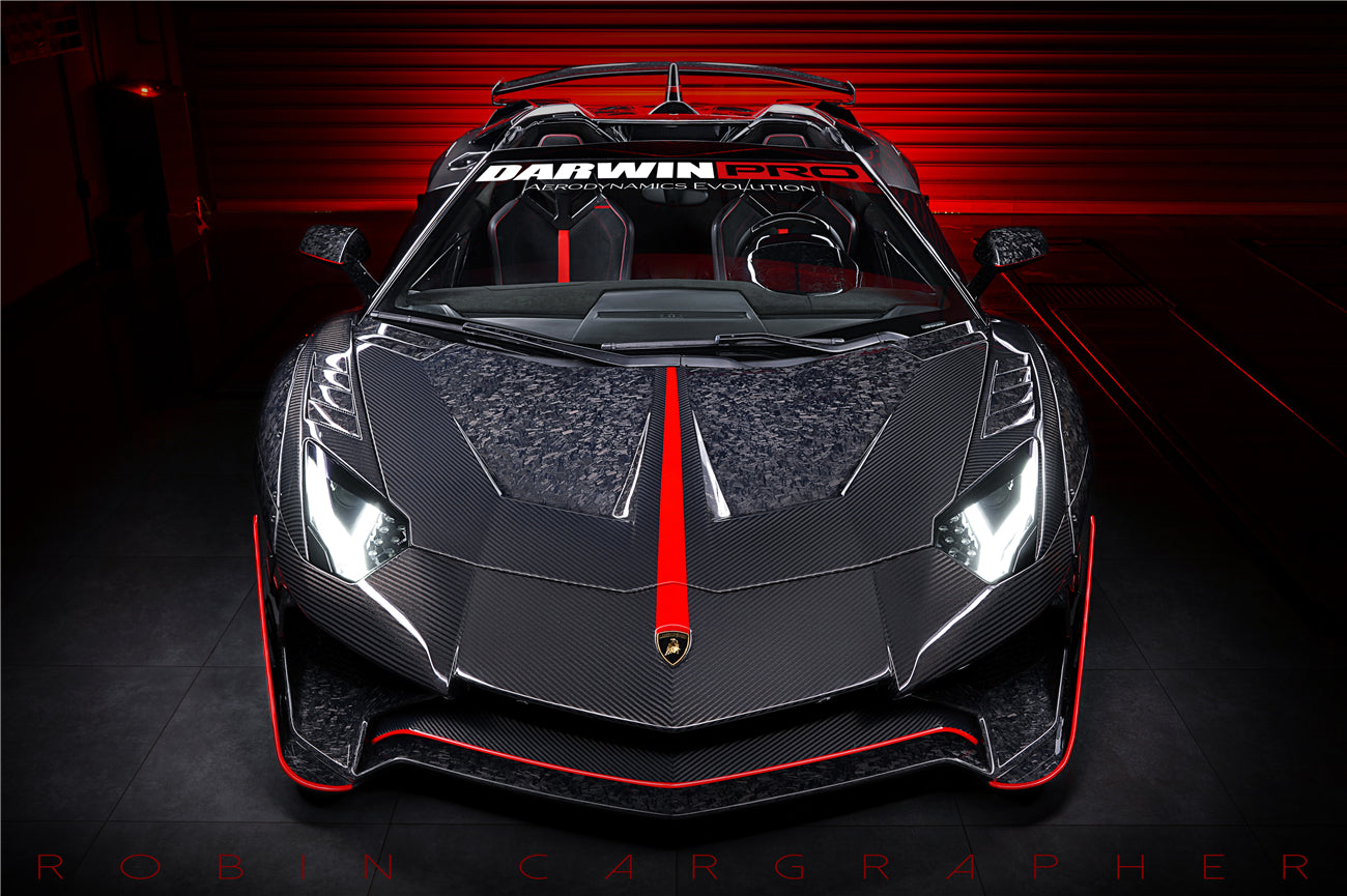 2011-2016 Lamborghini Aventador LP700 Roadster SV-BKSSII Style Wide Body Carbon Fiber Aero Full Kit - DarwinPRO Aerodynamics