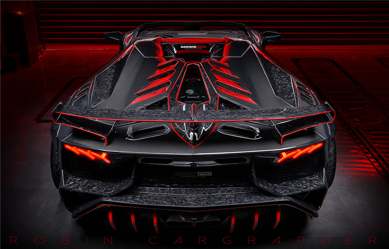 2011-2016 Lamborghini Aventador LP700 Roadster SV-BKSSII Style Wide Body Carbon Fiber Aero Full Kit - DarwinPRO Aerodynamics