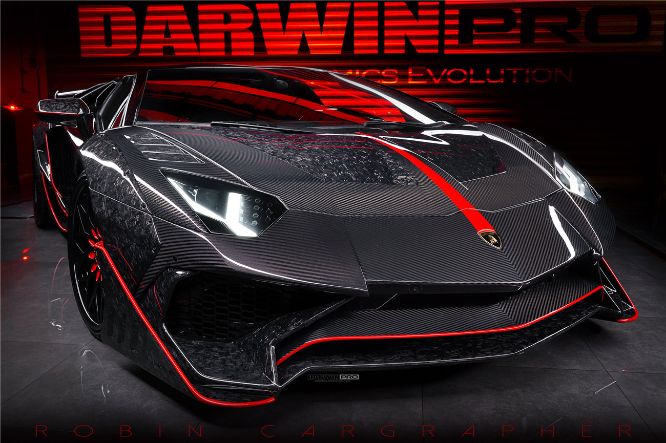 2011-2016 Lamborghini Aventador LP700 Coupe SV-BKSSII Style Wide body Carbon Fiber Aero Full Kit - DarwinPRO Aerodynamics