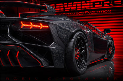 2011-2016 Lamborghini Aventador LP700 Roadster SV-BKSSII Style Wide Body Carbon Fiber Aero Full Kit - DarwinPRO Aerodynamics