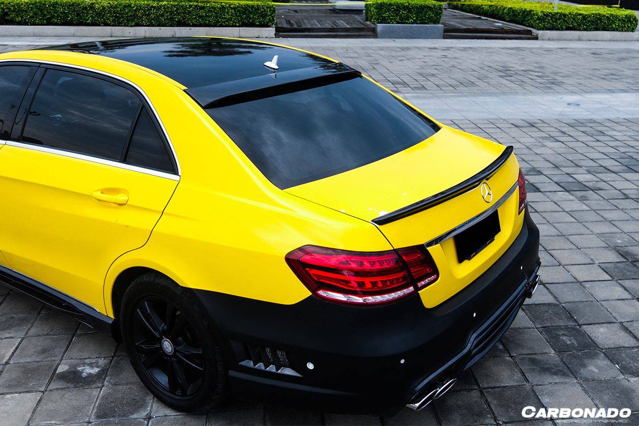 2010-2016 Mercedes Benz E Class W212 L Style Carbon Fiber Trunk Spoiler - Carbonado