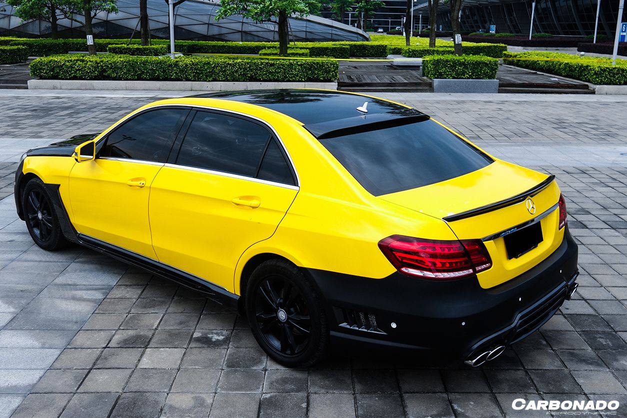 2010-2016 Mercedes Benz E Class W212 L Style Carbon Fiber Trunk Spoiler - Carbonado Aero