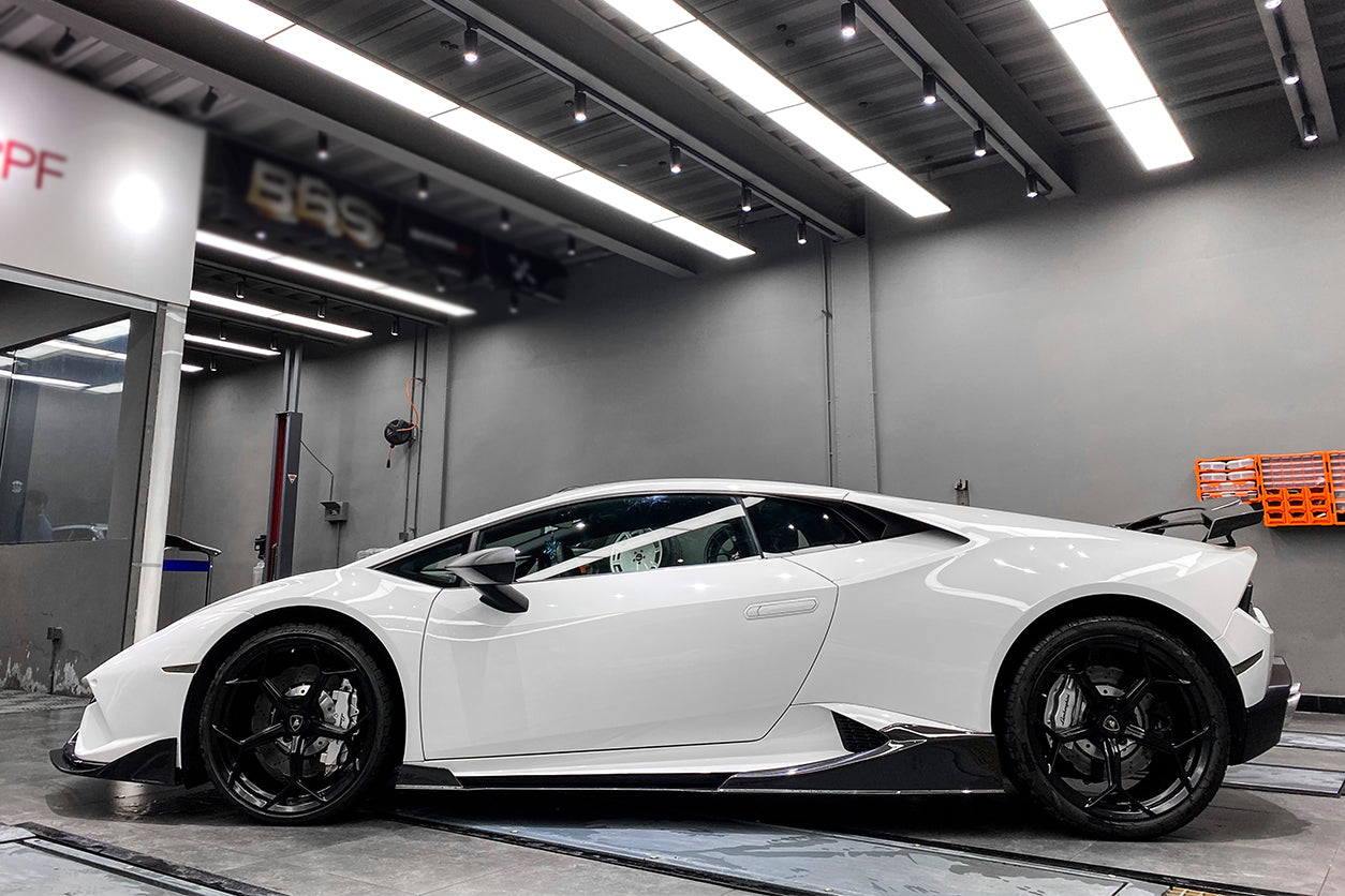 2015-2019 Lamborghini Huracan LP610&LP580 MD Style Carbon Fiber Side Skirts Under Board - Carbonado