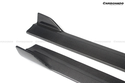 2014-2017 Porshe Macan GTS/Turbo/S ATS Style Carbon Fiber Side Skirts - Carbonado