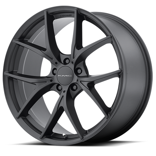 KMC Wishbone KM694 Black Front 20x8.5 +38 & Rear 20x9.5 +38 5x120mm 74.1mm ( Staggered Setup ) ( Set of 4 )