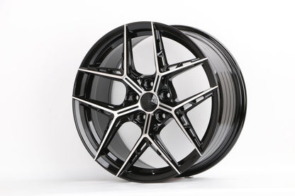 E032 Black Machined Face 18x8.5 ET35 5x114.3 - Square Set (4 Wheels)