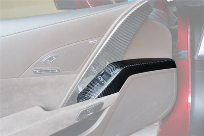 2013-2019 Corvette C7 Z06 Grandsport Dry Carbon Fiber Interior Window Switch Side Armrest Panel Cover Trim - DarwinPRO Aerodynamics
