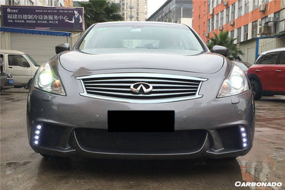 2010-2013 Infiniti G25/G37 Sedan WD Style Front Bumper w/Led Light - Carbonado Aero