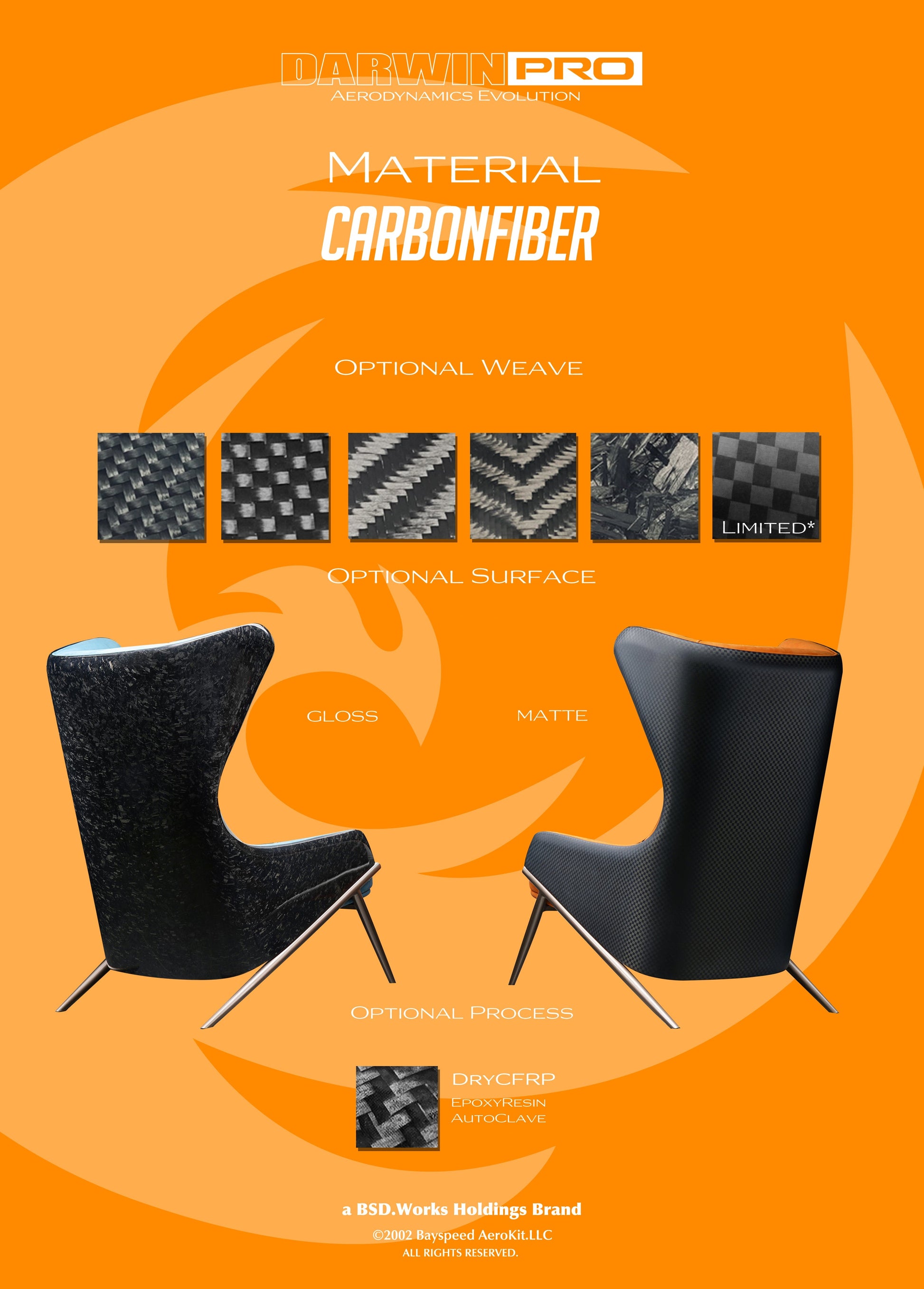 DARWINPRO CARBON FIBER SUEDE LOUNGE CHAIR - DarwinPRO Aerodynamics