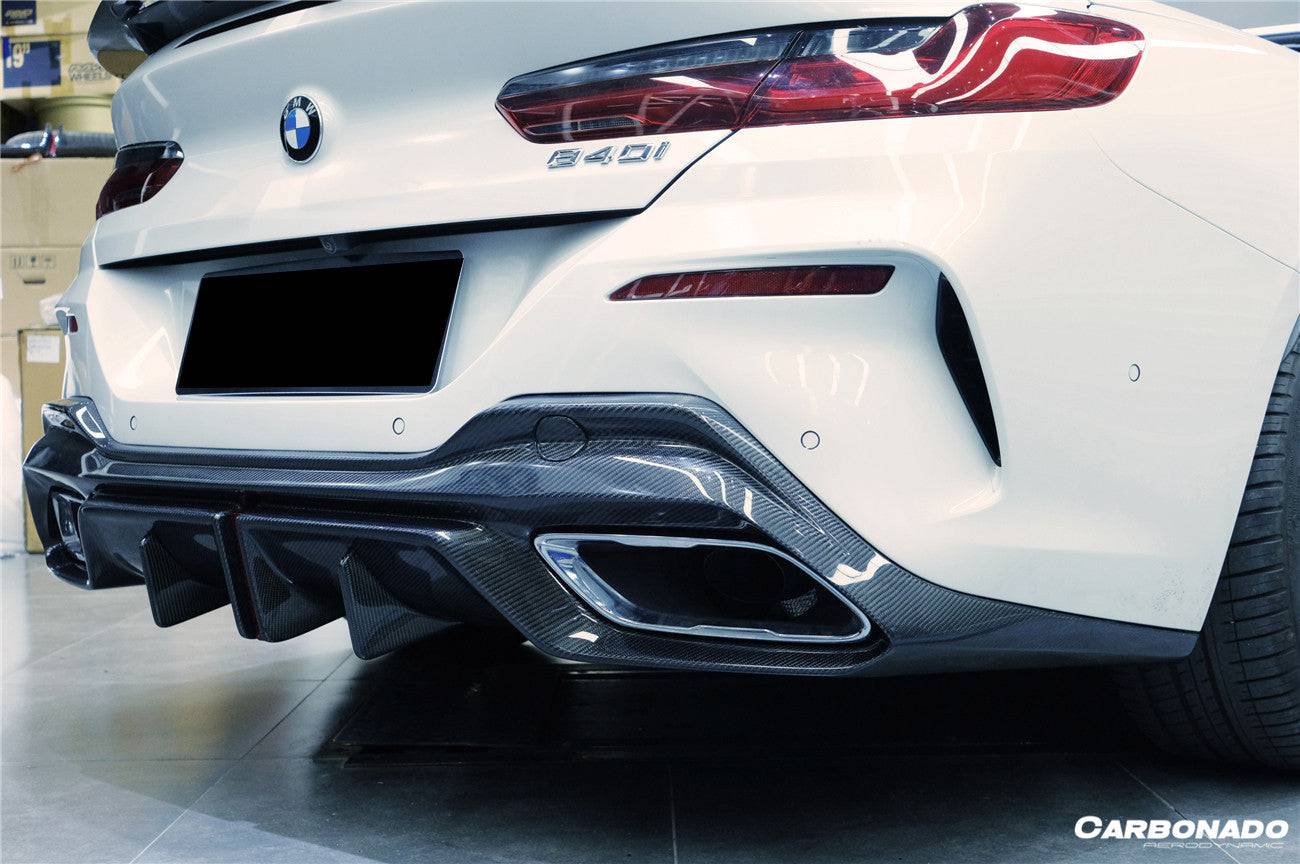 2018-2022 BMW 8 Series G14 Convertible/G15 Coupe/G16 4DR-Gran Coupe 840/850 IMP Style Carbon Fiber Rear Diffuser - Carbonado Aero