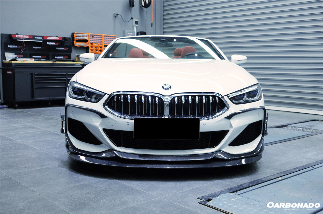 2018-2022 BMW 8 Series G14 Convertible/G15 Coupe/G16 4DR-Gran Coupe 840/850 IMP Style Carbon Fiber Front Lip - Carbonado Aero
