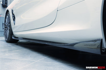 2018-2022 BMW 8 Series G14 Convertible/G15 Coupe IMP Style Carbon Fiber Side Skirts (Add On) - Carbonado Aero