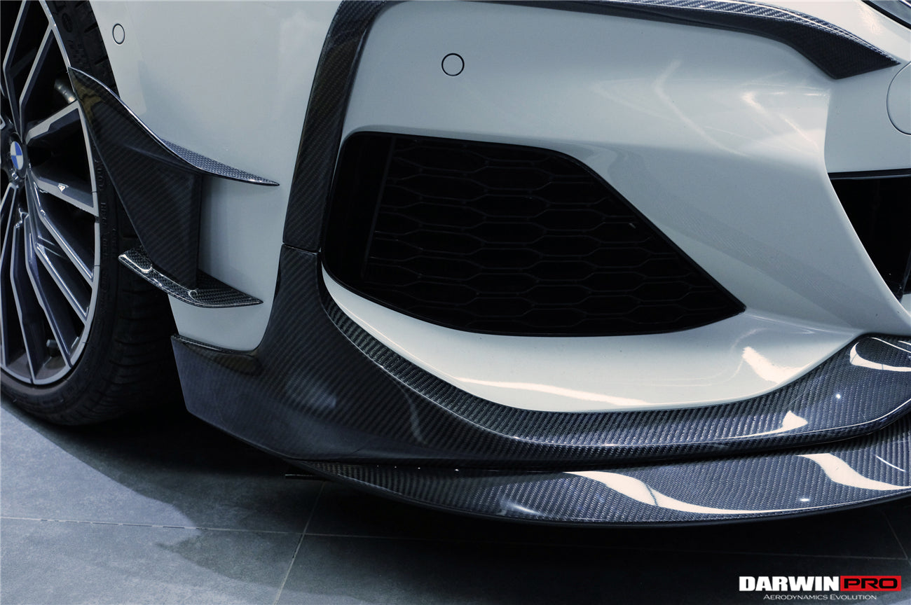 2018-2022 BMW 8 Series G14 Convertible/G15 Coupe/G16 4DR-Gran Coupe 840/850 IMP Style Carbon Fiber Front Bumper Canards - Carbonado Aero