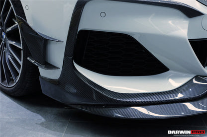 2018-2022 BMW 8 Series G14 Convertible/G15 Coupe/G16 4DR-Gran Coupe 840/850 IMP Style Carbon Fiber Front Bumper Canards - Carbonado Aero