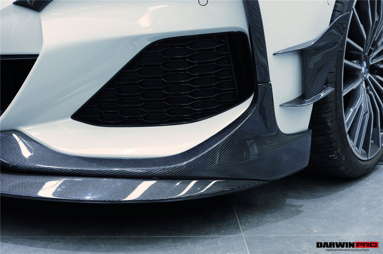 2018-2022 BMW 8 Series G14 Convertible/G15 Coupe/G16 4DR-Gran Coupe 840/850 IMP Style Carbon Fiber Front Bumper Canards - Carbonado Aero