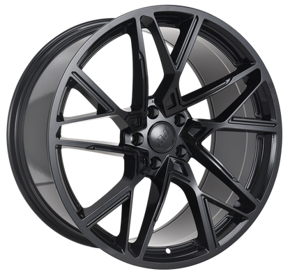 E1507 Gloss Black 20x10 ET40 5.114 – (Square Set of 4)