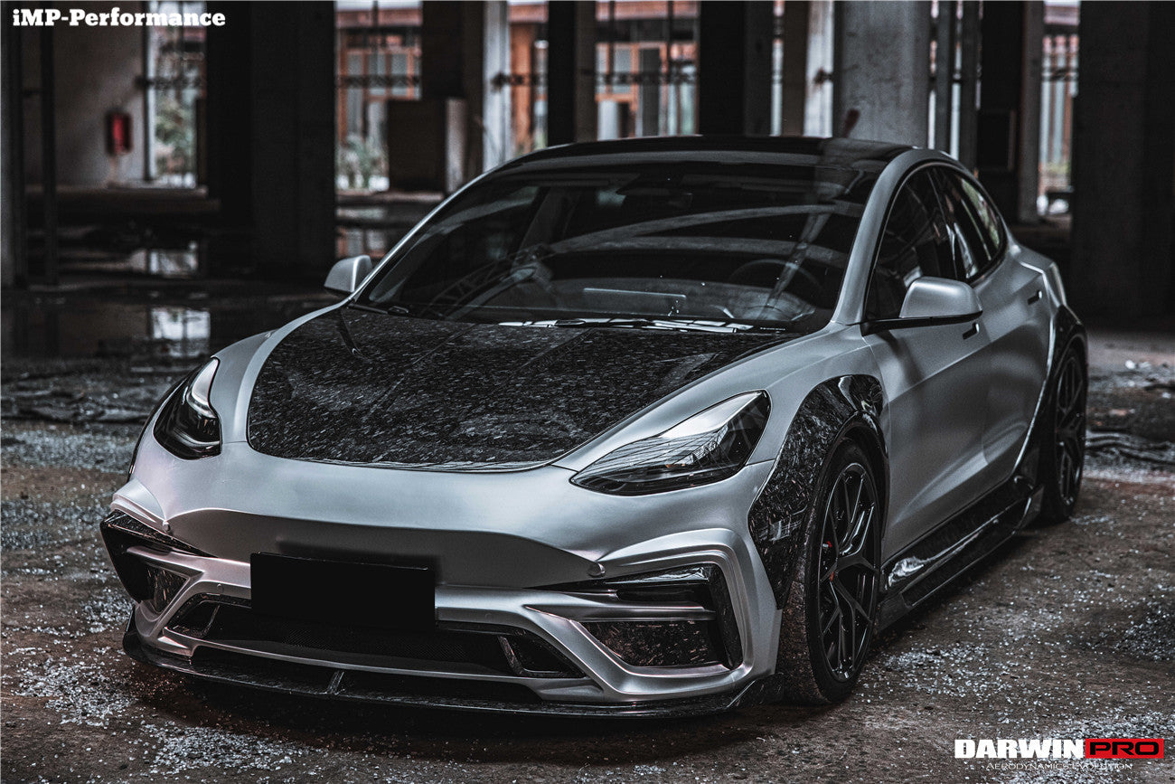 2017-2023 Tesla Model 3 IMP Performance Carbon Fiber Side Skirts - DarwinPRO Aerodynamics
