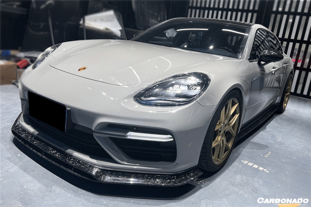 2017-2023 Porsche Panamera 971 4/4S/GTS/Turbo S OD Style Front Lip - Carbonado