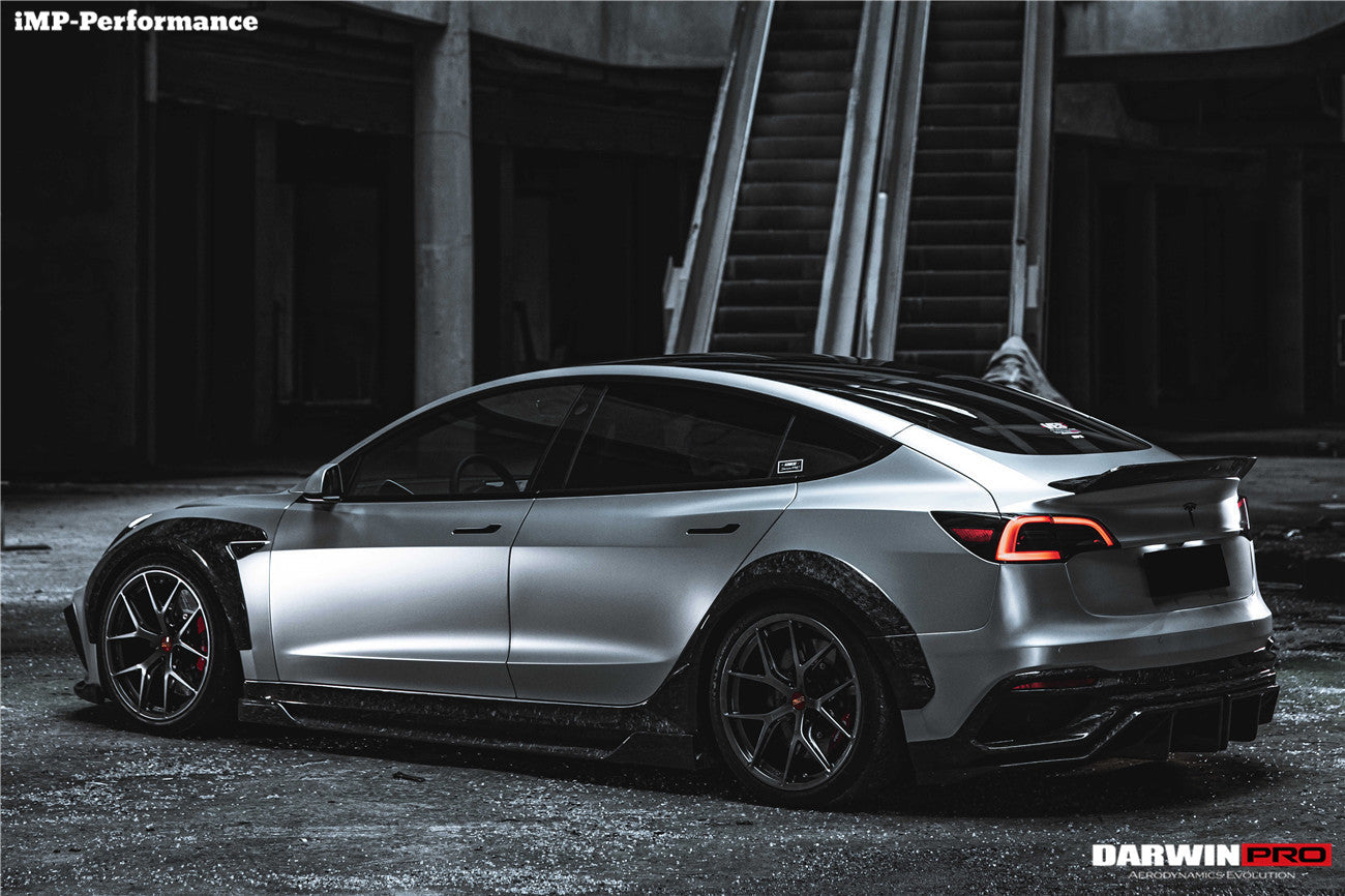 2017-2020 Tesla Model 3 IMPII Performance Partial Carbon Fiber Full Body Kit - DarwinPRO Aerodynamics
