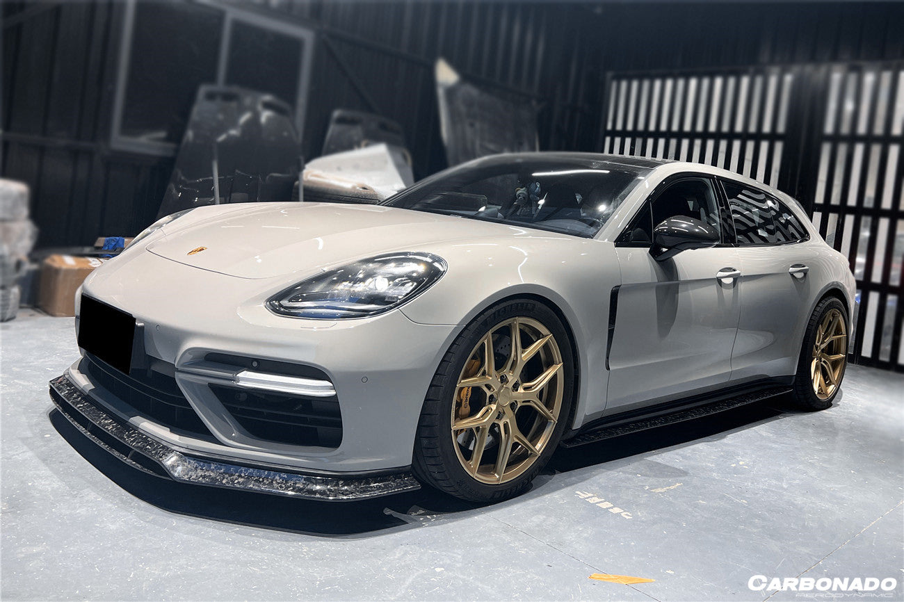 2017-2023 Porsche Panamera 971 4/4S/GTS/Turbo S OD Style Front Lip - Carbonado