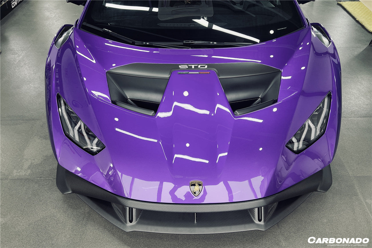 2021-UP Lamborghini Huracan STO Dry Carbon Fiber UP-Front Lip - Carbonado