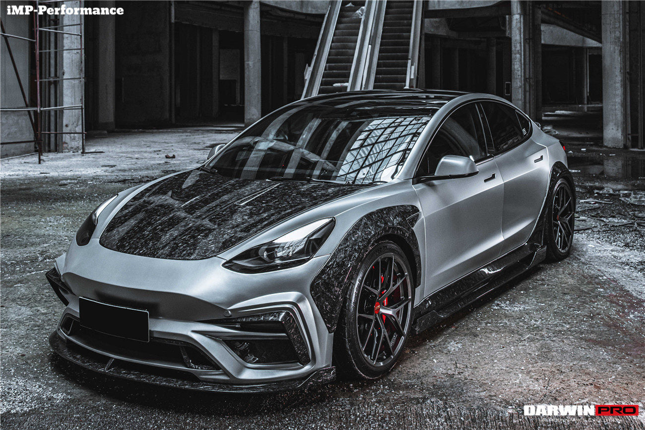 2017-2023 Tesla Model 3 IMP Performance Partial Carbon Fiber Front Bumper