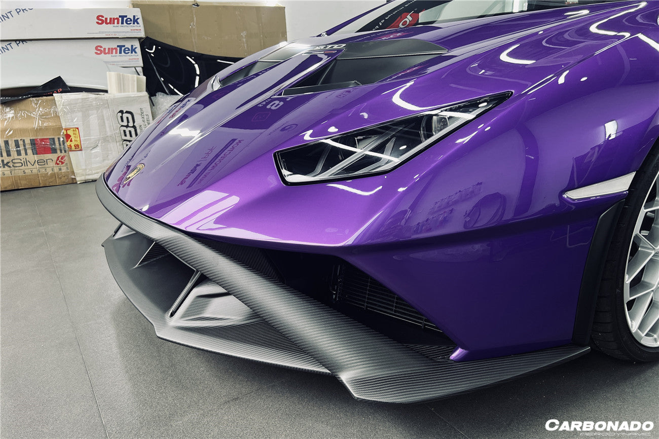 2021-UP Lamborghini Huracan STO Dry Carbon Fiber Down-Front Lip - Carbonado