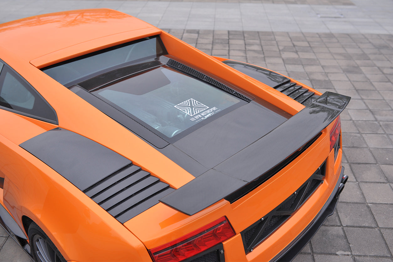 2004-2008 Lamborghini Gallardo Coupe Engine Hood Hatch ( USE ORIGENAL GLASS) - DarwinPRO Aerodynamics