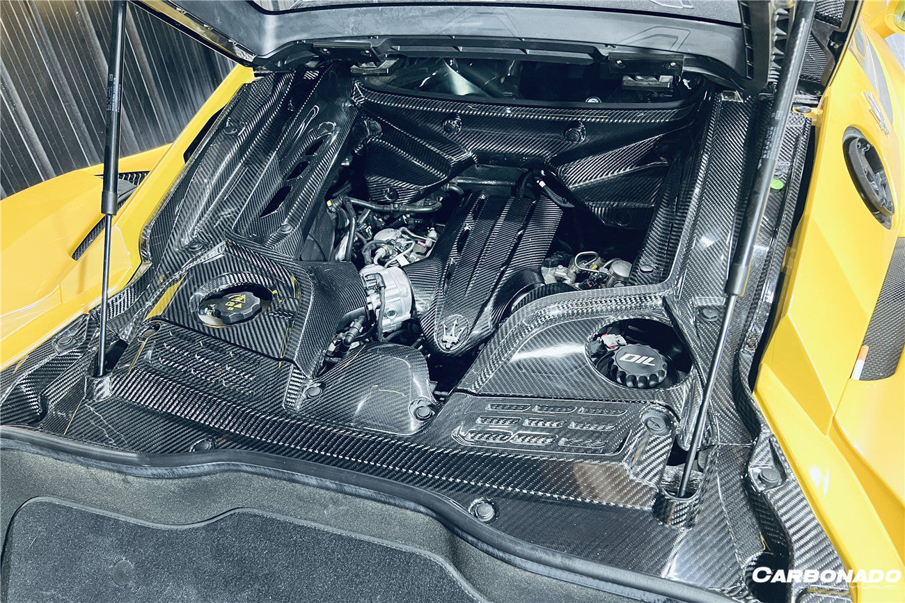 2020-UP Maserati MC20 Dry Carbon Fiber Engine Bay Room Interior - Carbonado