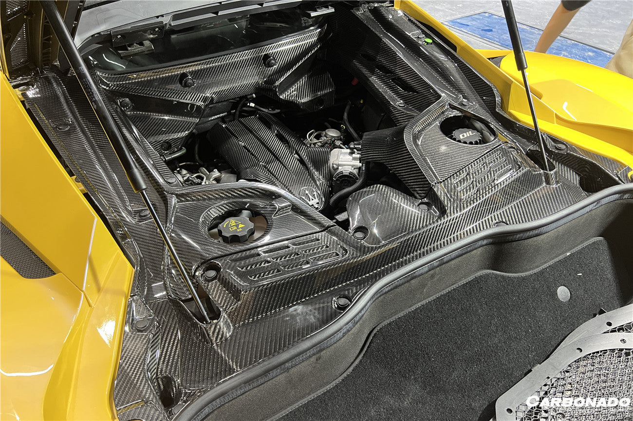 2020-UP Maserati MC20 Dry Carbon Fiber Engine Cover Replacement - Carbonado