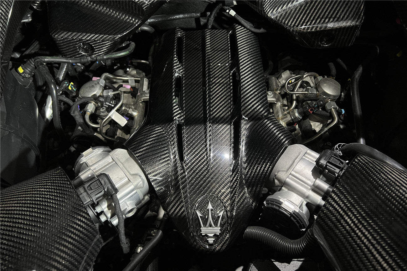 2020-UP Maserati MC20 Dry Carbon Fiber Engine Cover Replacement - Carbonado
