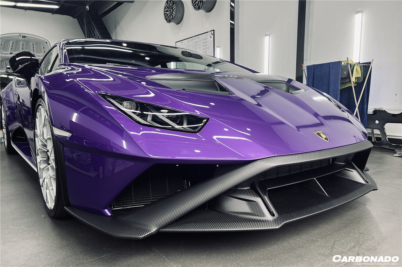 2021-UP Lamborghini Huracan STO Dry Carbon Fiber UP-Front Lip - Carbonado