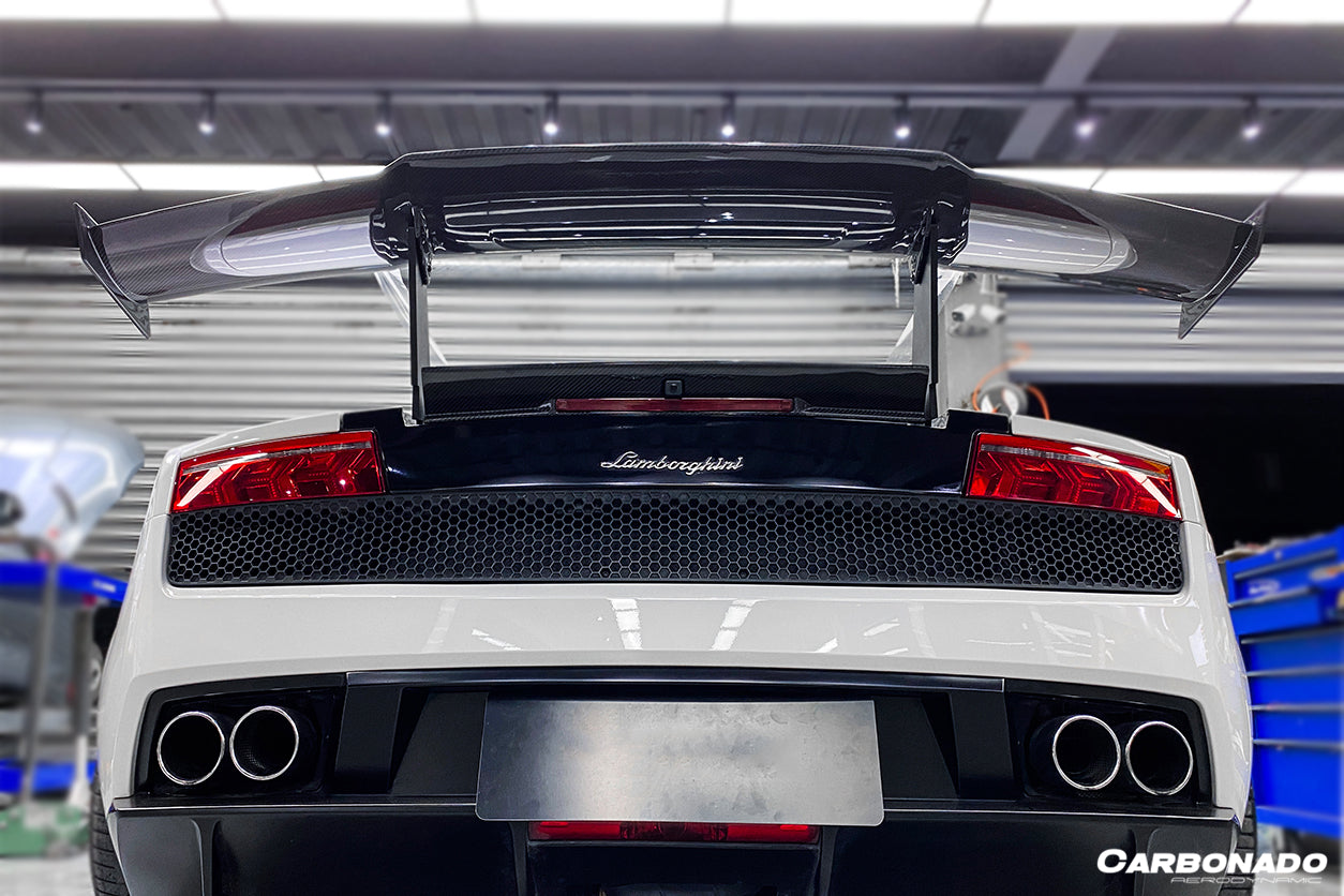 2004-2014 Lamborghini Gallardo STO Style Carbon Fiber Trunk Spoiler - Carbonado
