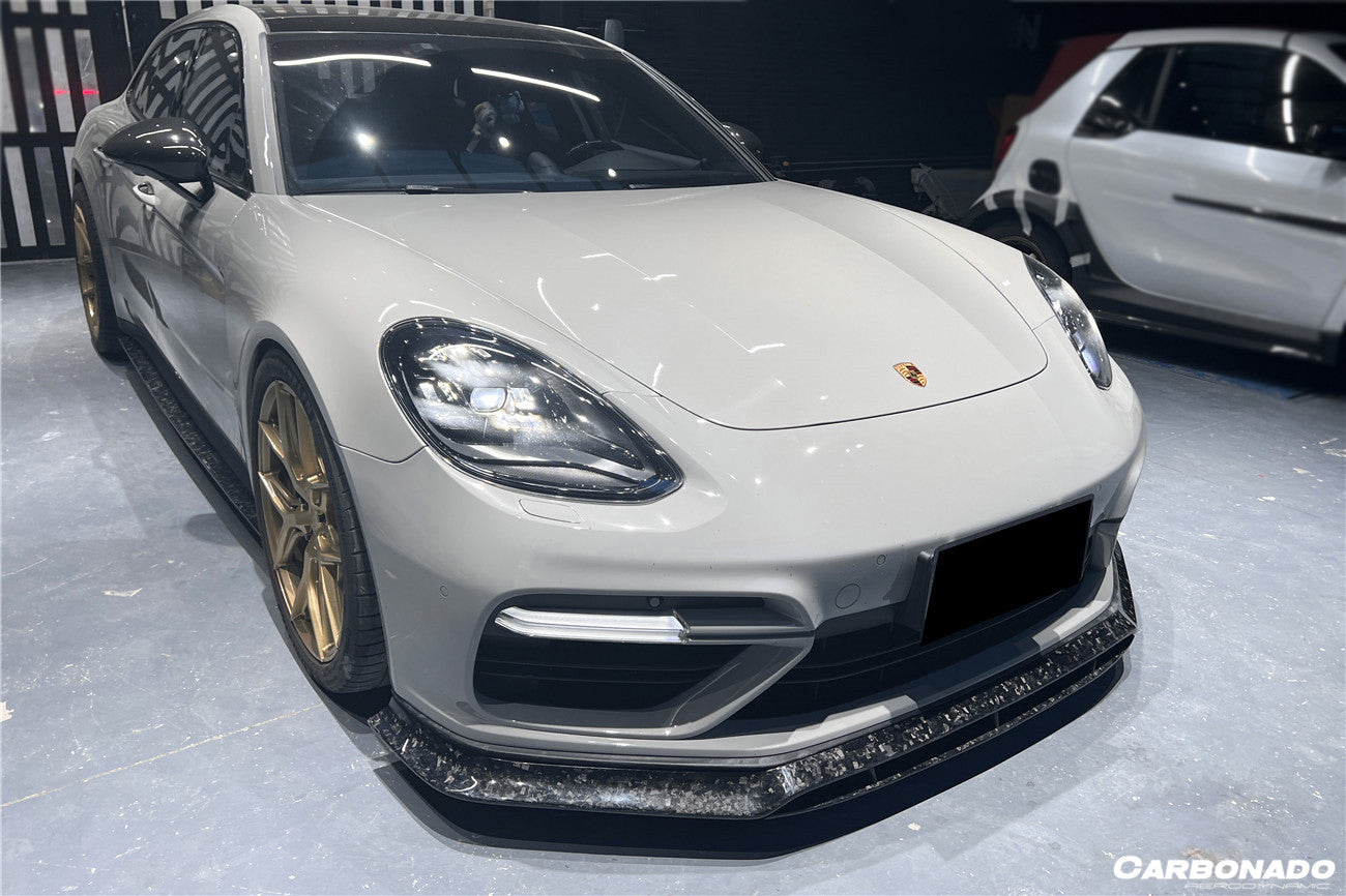 2017-2023 Porsche Panamera 971 4/4S/GTS/Turbo S OD Style Front Lip - Carbonado